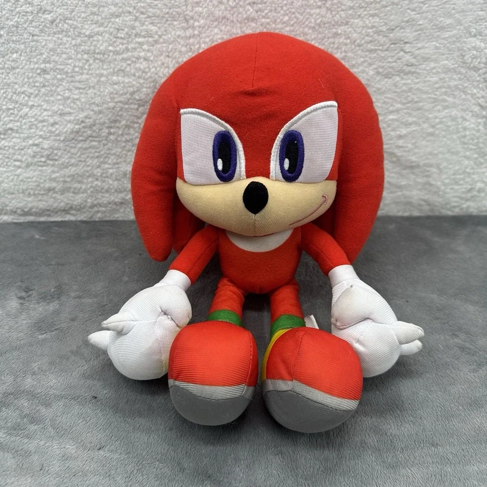 Authentic Sonic the Hedgehog KNUCKLES GRIN PLUSH Purple Eyes 12